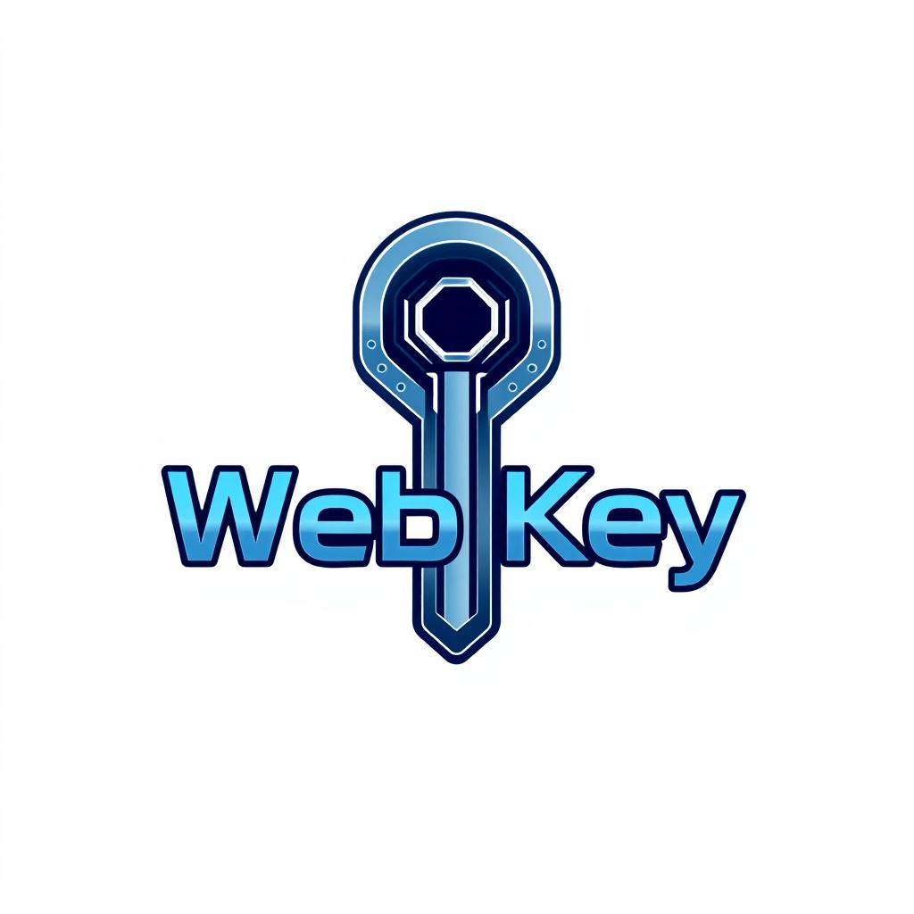 A modern and sleek logo design for a web key service, taking inspiration from the provided link