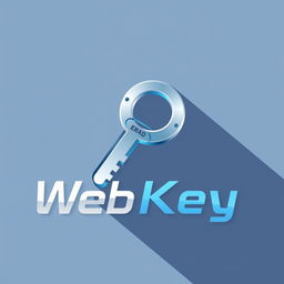 A modern and sleek logo design for a web key service, taking inspiration from the provided link