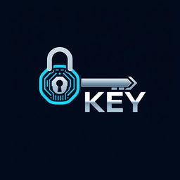 A modern and sleek logo design for a web key service, taking inspiration from the provided link