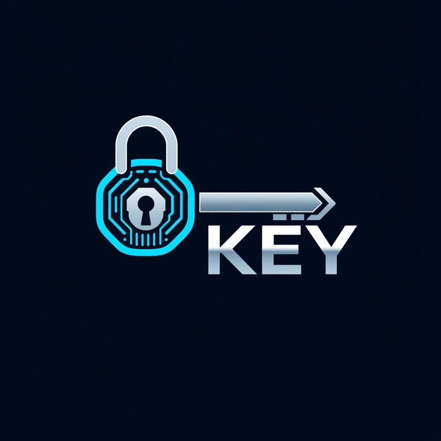 A modern and sleek logo design for a web key service, taking inspiration from the provided link
