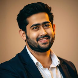 A portrait of a man named Usman, showcasing a thoughtful expression