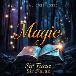 A captivating and enchanting book cover for the title "Magic" by Sir Faraz 2025