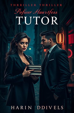A dark and intriguing book cover for a novel about a female tutor and a mafia man