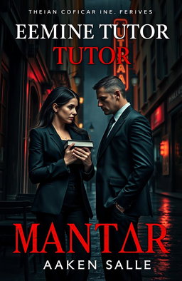 A dark and intriguing book cover for a novel about a female tutor and a mafia man