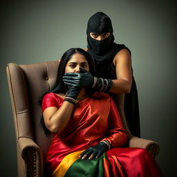 Two sexy Indian women, Sara and Tara, in an intriguing scene