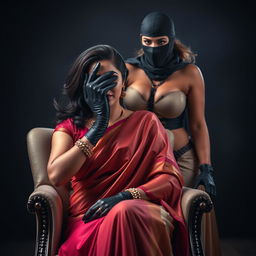 Two sexy Indian women, Sara and Tara, in a captivating scene