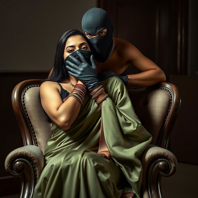 Two sexy Indian women, Sara and Tara, in a captivating and intense scene