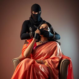Two sexy Indian women, Sara and Tara, in a captivating scene