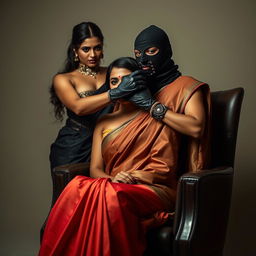Two sexy Indian women, Sara and Tara, in a captivating scene