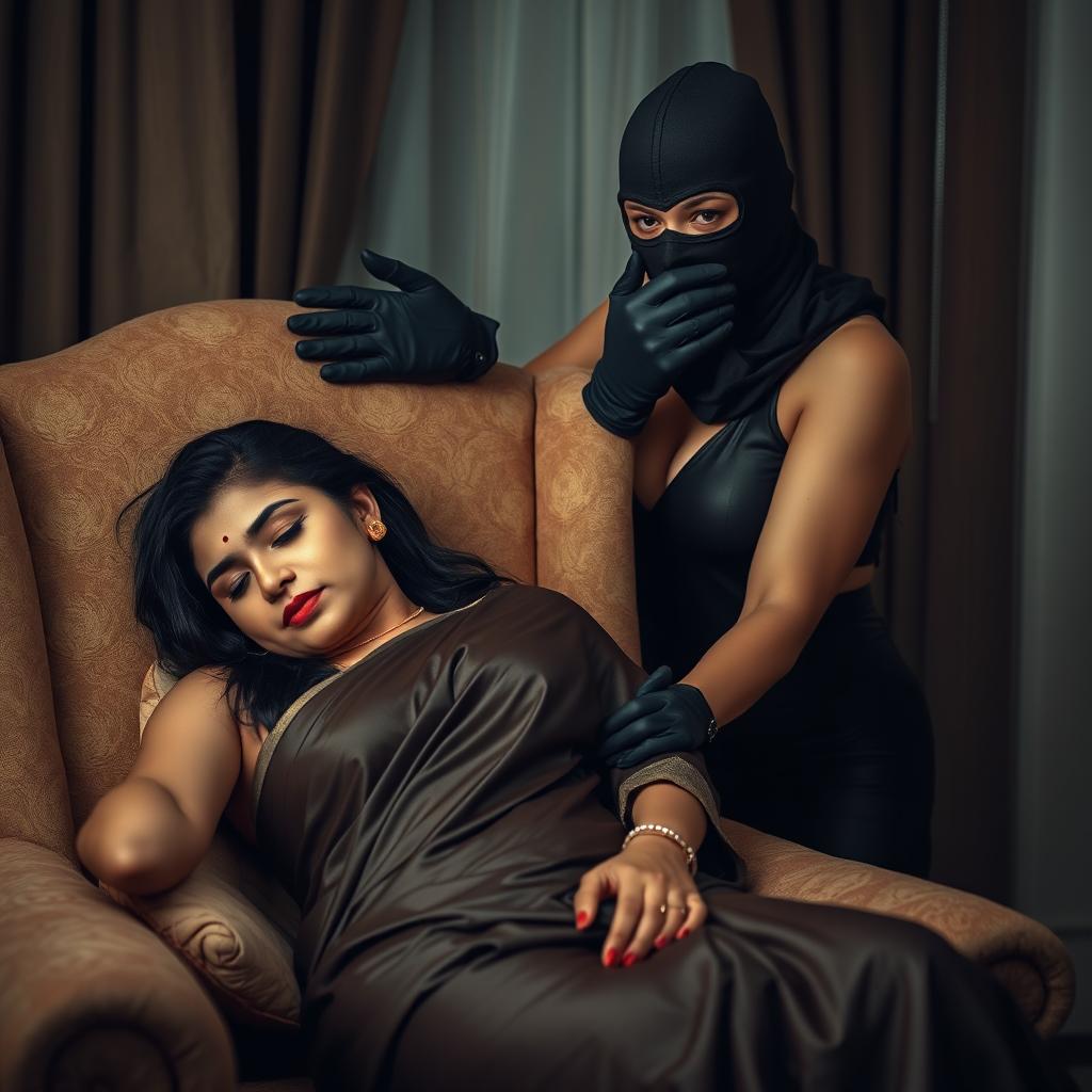 Two sexy Indian women in a captivating but intense scene