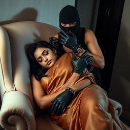 Two sexy Indian women in a captivating but intense scene