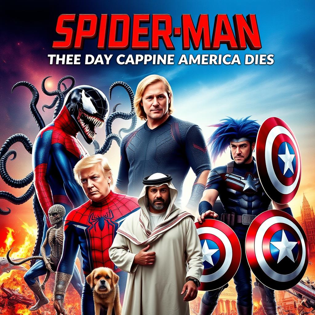 A movie poster featuring characters from the Spider-Man universe including Spider-Man in his iconic red and blue suit, Venom with his menacing, black tendrils, and Carnage with his chaotic, red and black design