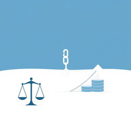 A simple and clean design representing themes of law, corruption, and asset recovery