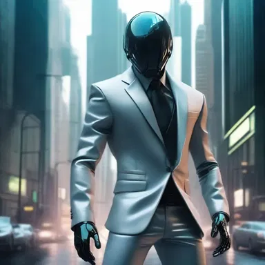 In the futuristic dystopian world, the protagonist wears a suit made of acrylonitrile fabric for protection against toxic environments.