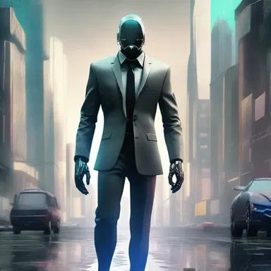 In the futuristic dystopian world, the protagonist wears a suit made of acrylonitrile fabric for protection against toxic environments.