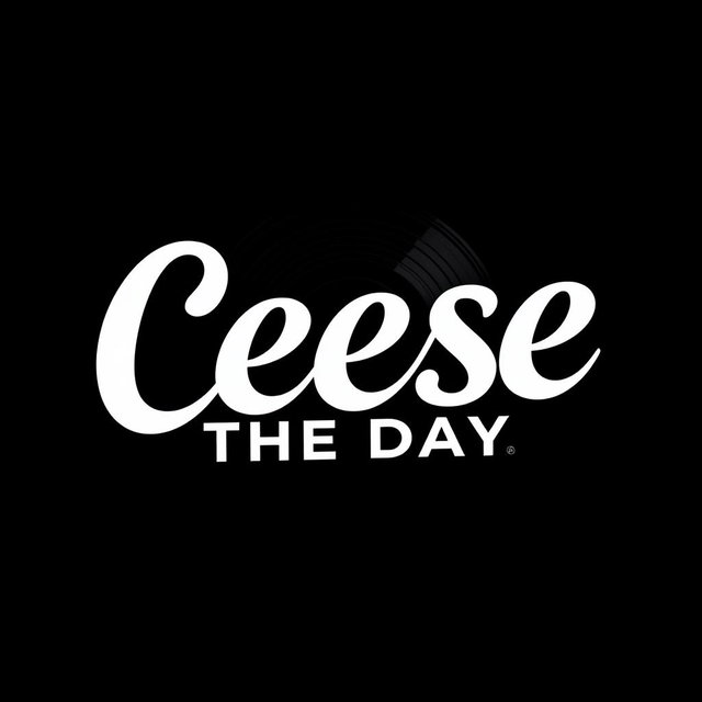 A modern, dark, and bold logo for 'Ceese The Day', incorporating the symbol for 'create your own reality'