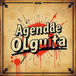 An antique-style street art poster featuring the phrase 'Agenda de Olguita'