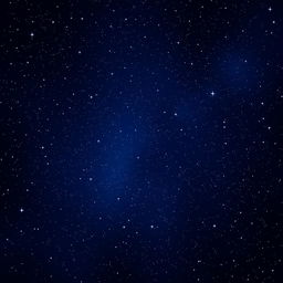 A stunning digital artwork of a starry night sky, filled with countless shimmering stars scattered across the deep, dark blue canvas of space