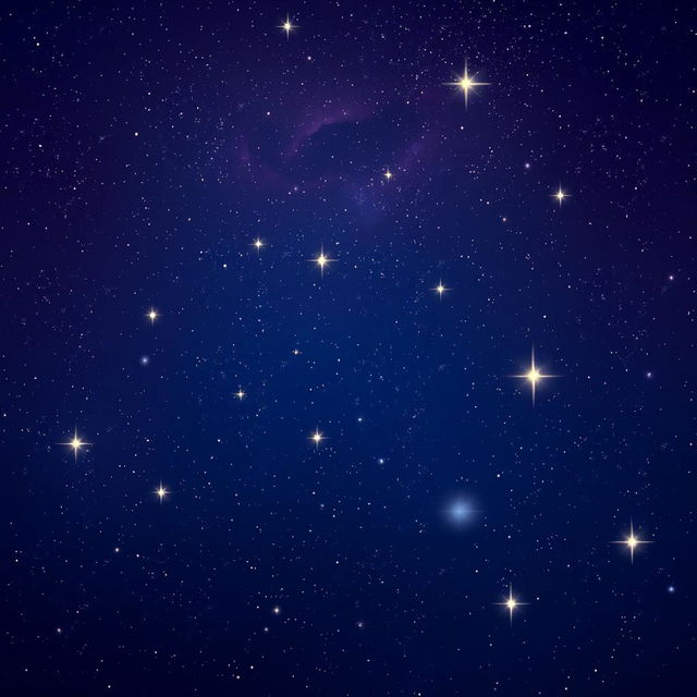 A stunning digital artwork of a starry night sky, filled with countless shimmering stars scattered across the deep, dark blue canvas of space