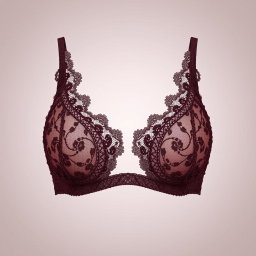 A luxurious bra design for a lingerie brand featuring elegant lace details and a sophisticated silhouette inspired by the models shown in picture 2 and 3