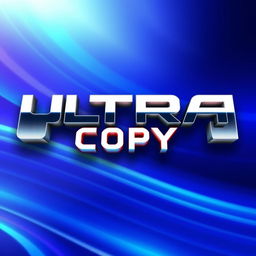 A high-resolution image featuring a prominently displayed logo that reads "ULTRA-COPY" in a sleek, modern font