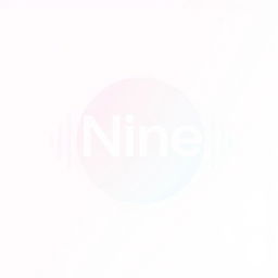 A logo design for a voice acting channel featuring the number 'Nine' in a modern, aesthetic style