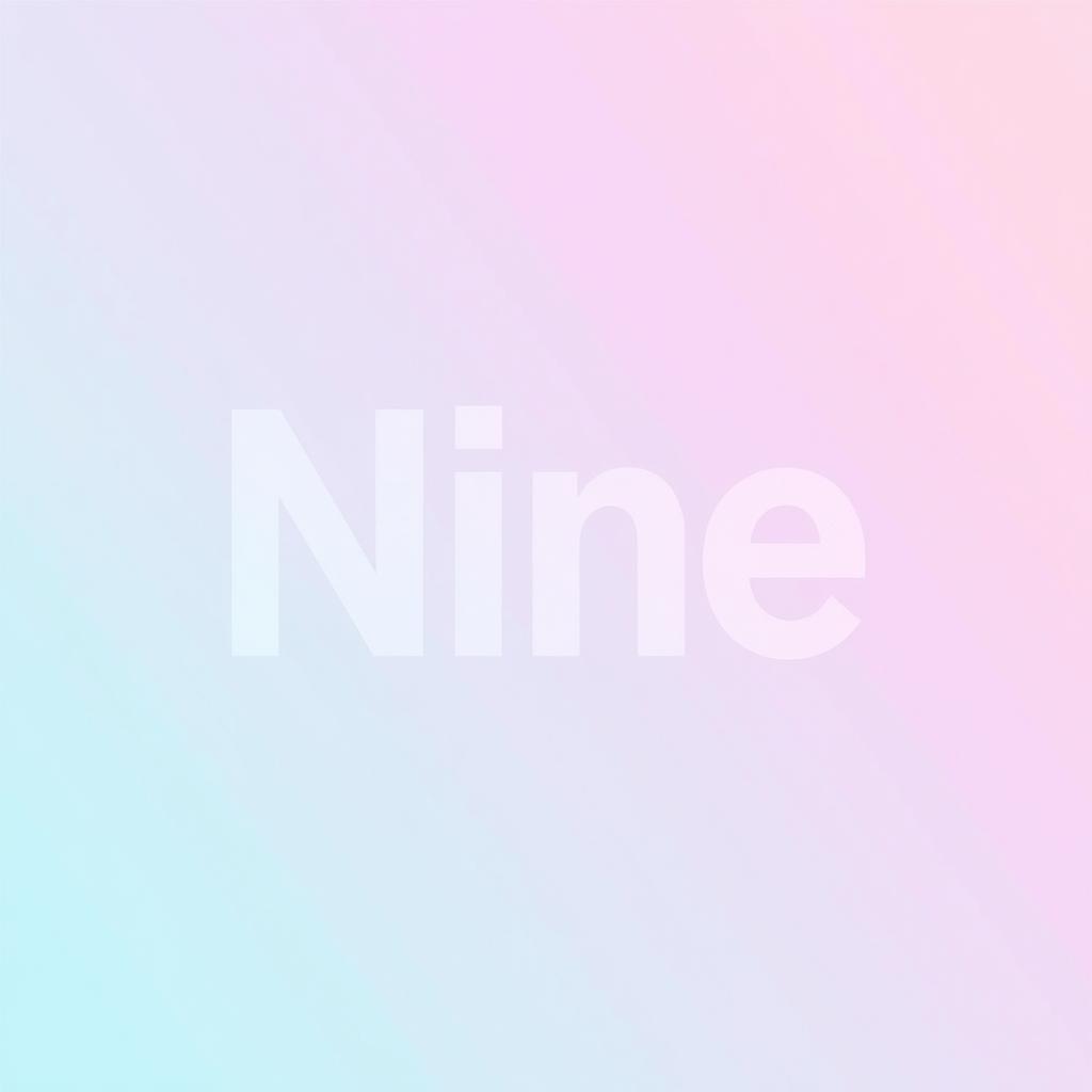 A logo design for a voice acting channel featuring the number 'Nine' in a modern, aesthetic style