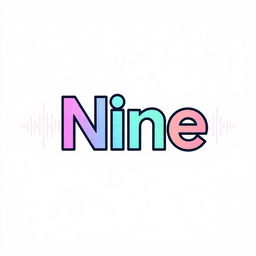 A logo design for a voice acting channel featuring the number 'Nine' in a modern, aesthetic style