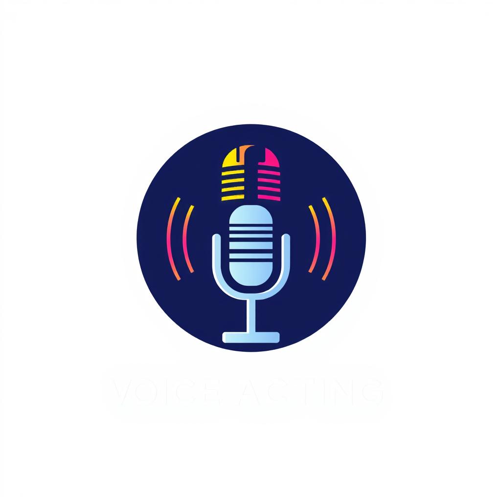 A logo design for a voice acting channel featuring the number '9' prominently