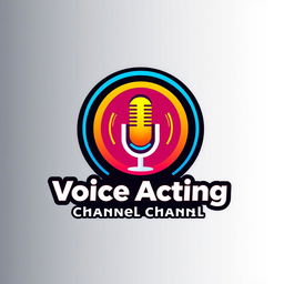 A logo design for a voice acting channel featuring the number '9' prominently