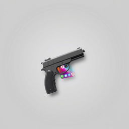 A creative photomontage of a mobile phone designed to resemble a simple gun
