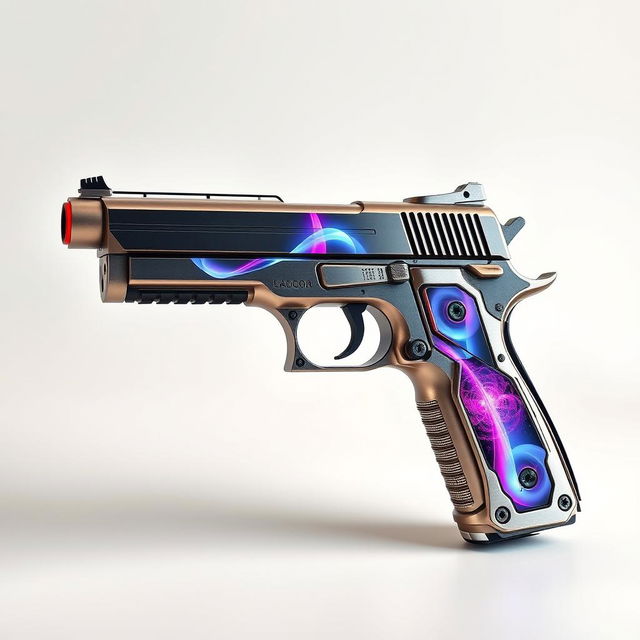 A creative photo montage of a smartphone transformed into a gun shape