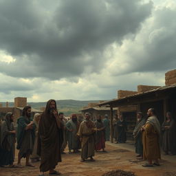 An imaginative artistic representation of an alternate history scenario where the prophet Isaiah never foretold about the Messiah