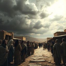 An imaginative artistic representation of an alternate history scenario where the prophet Isaiah never foretold about the Messiah