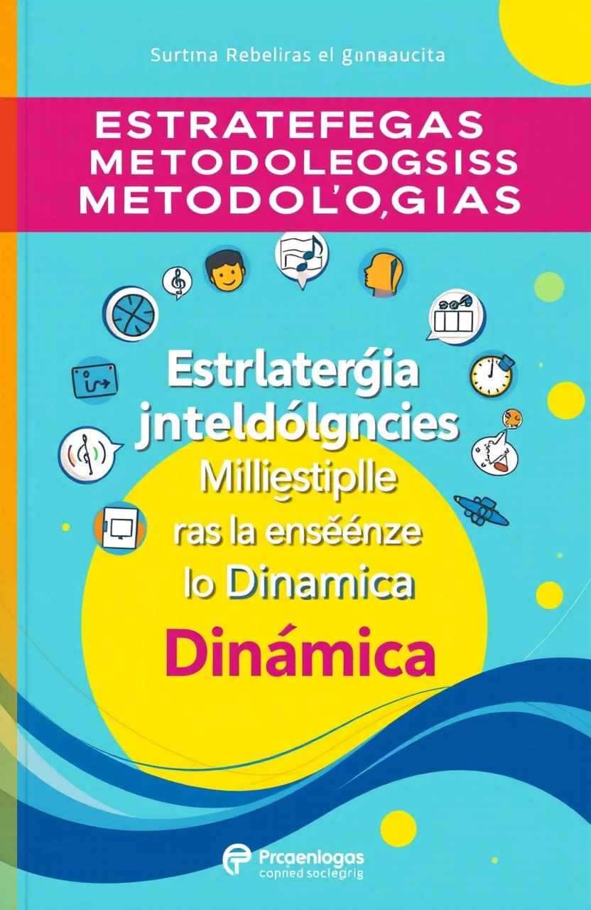 Cover design for a pedagogical guide titled 'Estrategias Metodológicas Basadas en las Inteligencias Múltiples para la Enseñanza de la Dinámica'
