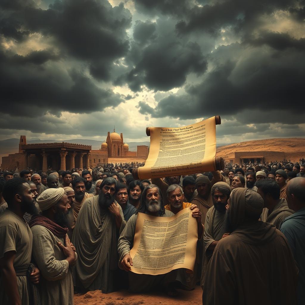 An evocative artistic interpretation of an alternate history where the prophet Isaiah did not prophesy about the Messiah