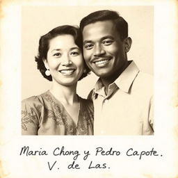 A black and white photograph featuring a Chinese woman and her Black husband posing together