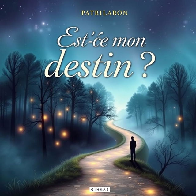 A captivating book cover featuring the title "Est-ce mon destin ?" in elegant, flowing typography