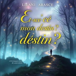 A captivating book cover featuring the title "Est-ce mon destin ?" in elegant, flowing typography