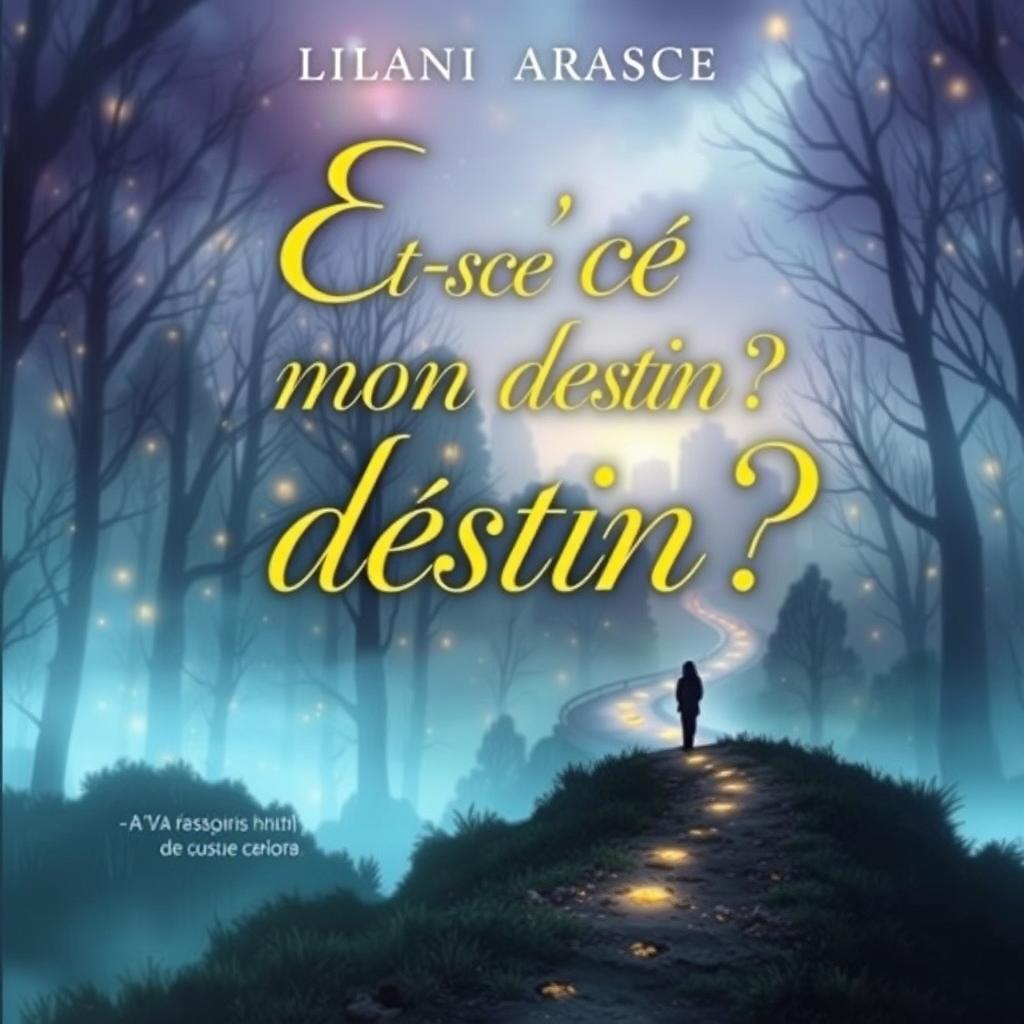 A captivating book cover featuring the title "Est-ce mon destin ?" in elegant, flowing typography