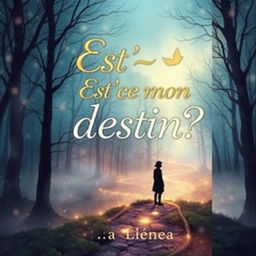 A captivating book cover featuring the title "Est-ce mon destin ?" in elegant, flowing typography