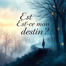 A captivating book cover featuring the title "Est-ce mon destin ?" in elegant, flowing typography