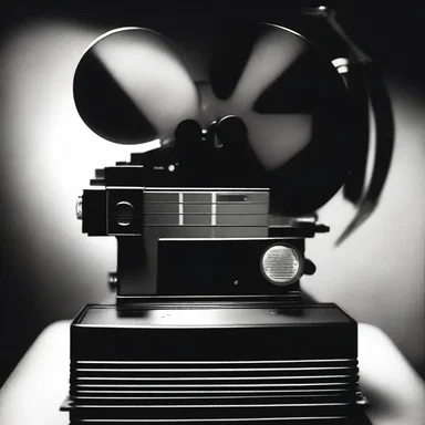 The actinism of the ultraviolet rays in the film projector causes the film to produce images on the screen.
