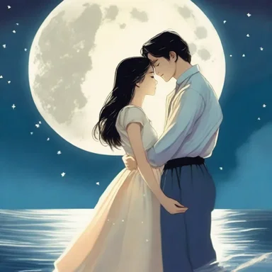 In the romantic novel, the actinism of the moonlight intensifies the couple's affection for each other.