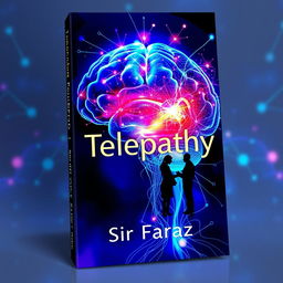 A captivating book cover for the title "Telepathy" by Sir Faraz, set in a futuristic world