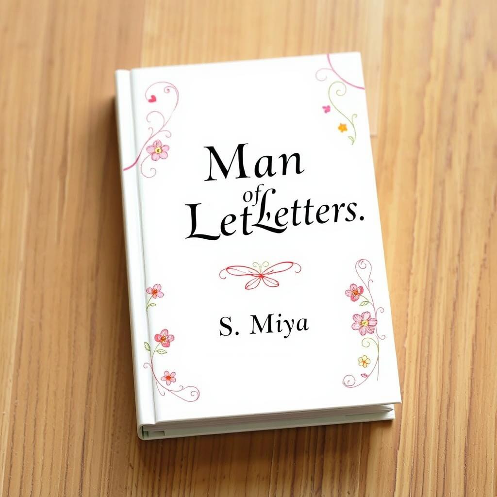 A beautifully decorated fullscreen book cover featuring a bright white background