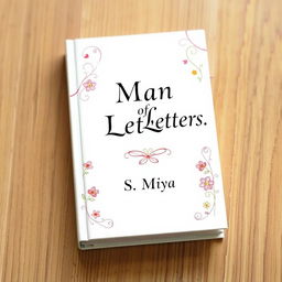 A beautifully decorated fullscreen book cover featuring a bright white background