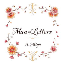 A beautifully decorated fullscreen book cover featuring a bright white background