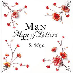 A beautifully decorated fullscreen book cover featuring a bright white background