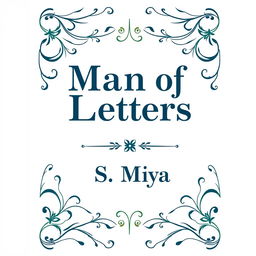 A beautifully decorated fullscreen poetry book cover featuring a pure white background